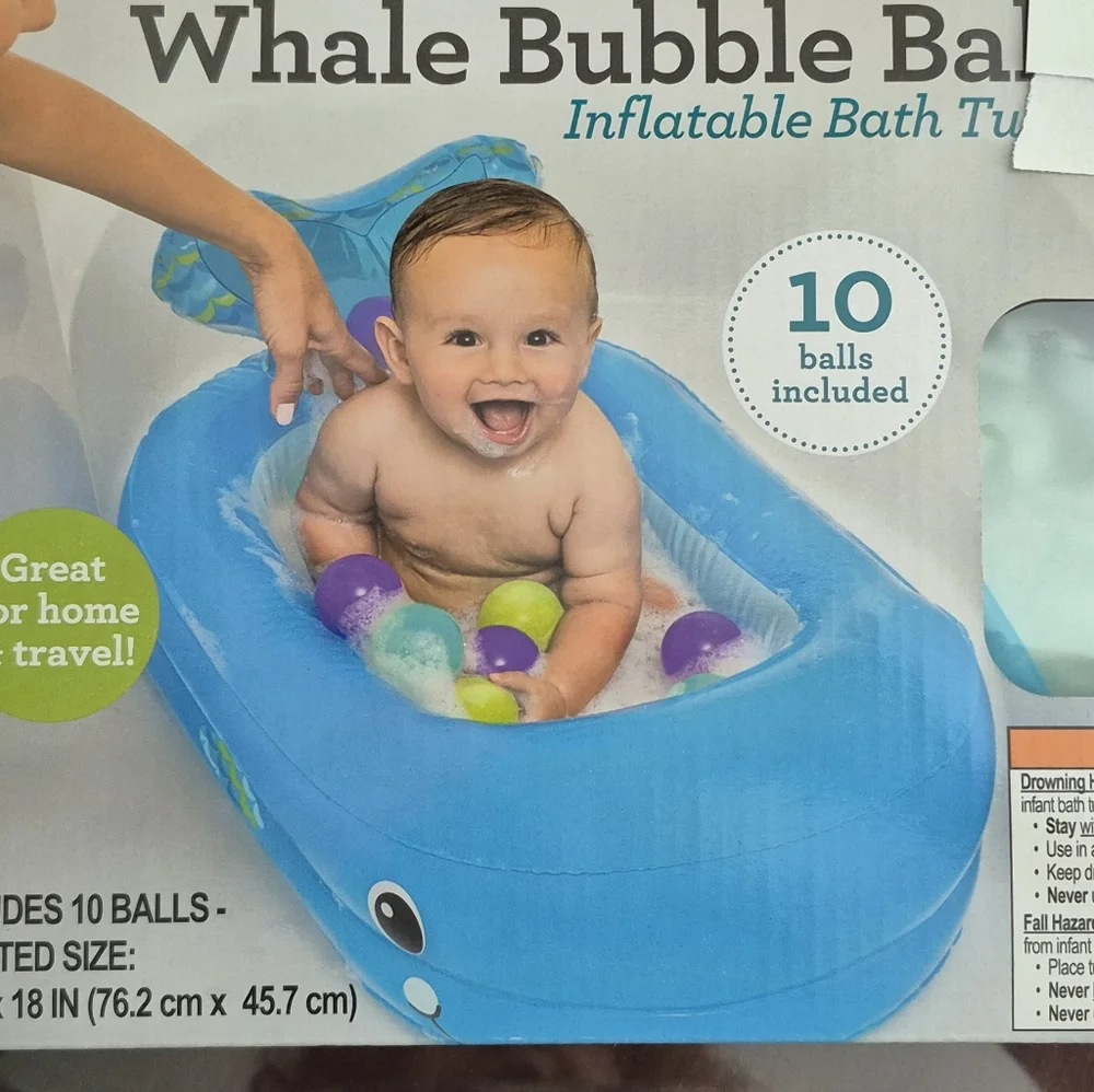Whale Bubble ball inflatable baby bath by infantino